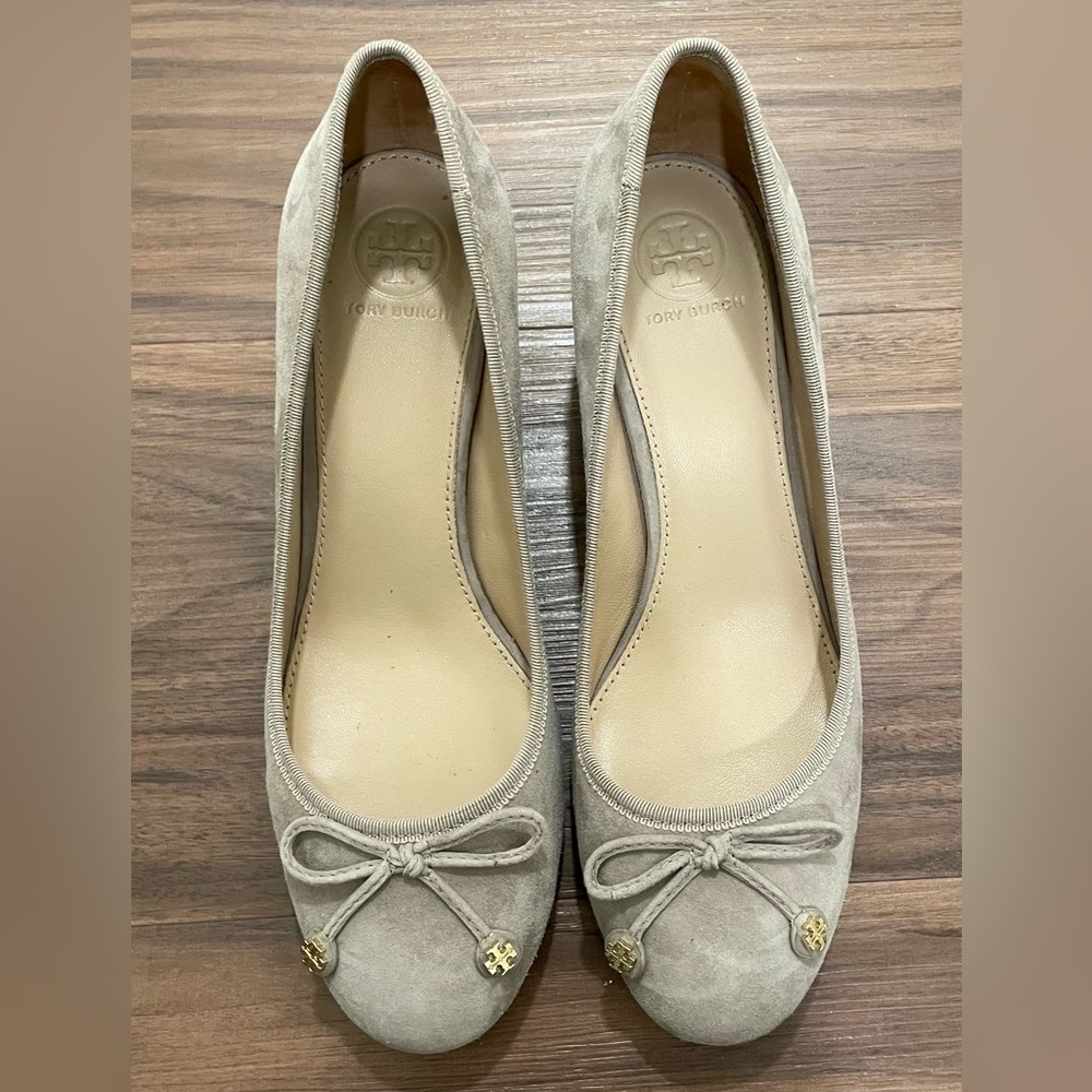 Tory Burch Gray Suede Shoes